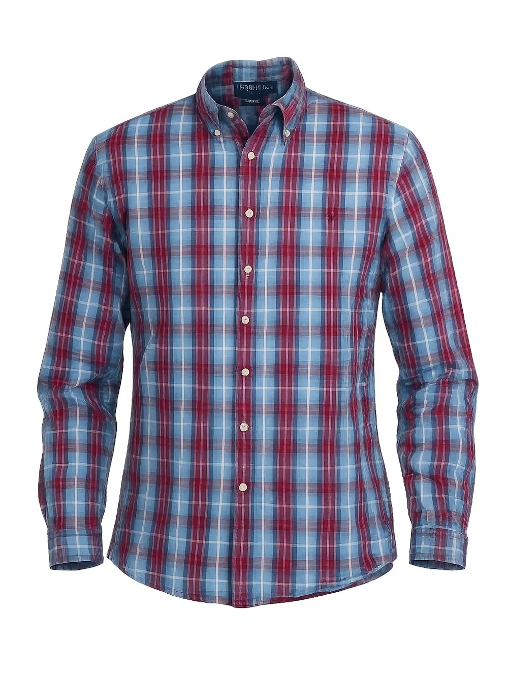 Polo by Ralph Lauren Blue and Red Casual Button Down Shirt